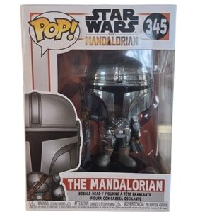 Funko Pop × Star Wars The Mandalorian Pop! Vinyl Figure, Onesize, Silver Multi.